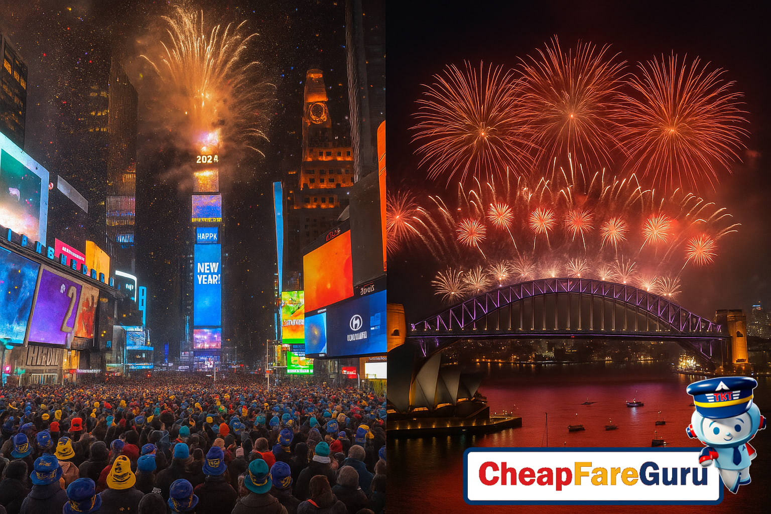 New Year's Eve Around the World: Times Square to Sydney Harbour